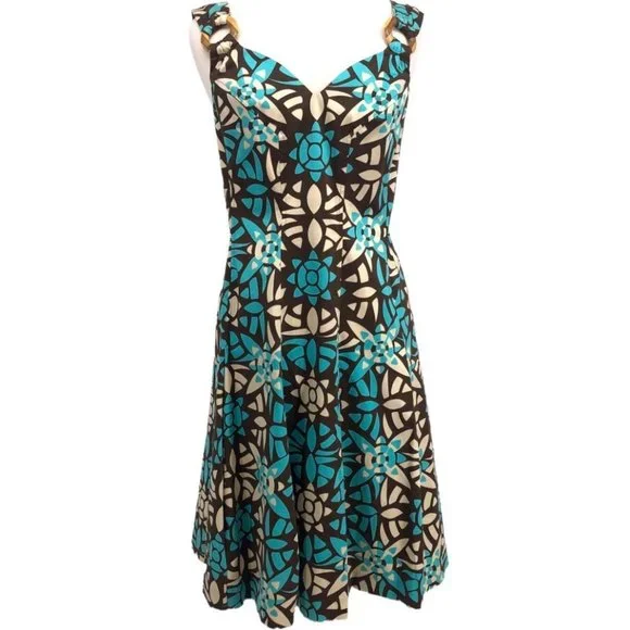 Nine West Graphic Print Sleeveless dress Sz 8 - Picture 10 of 10